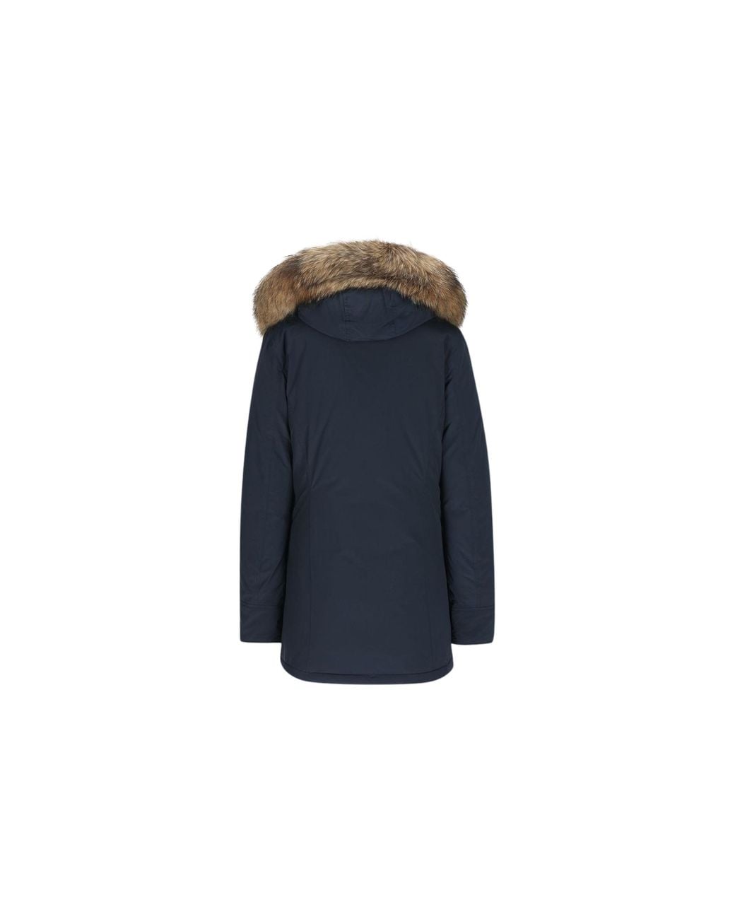 Woolrich Blue Arctic Hooded Fur-Trim Coats
