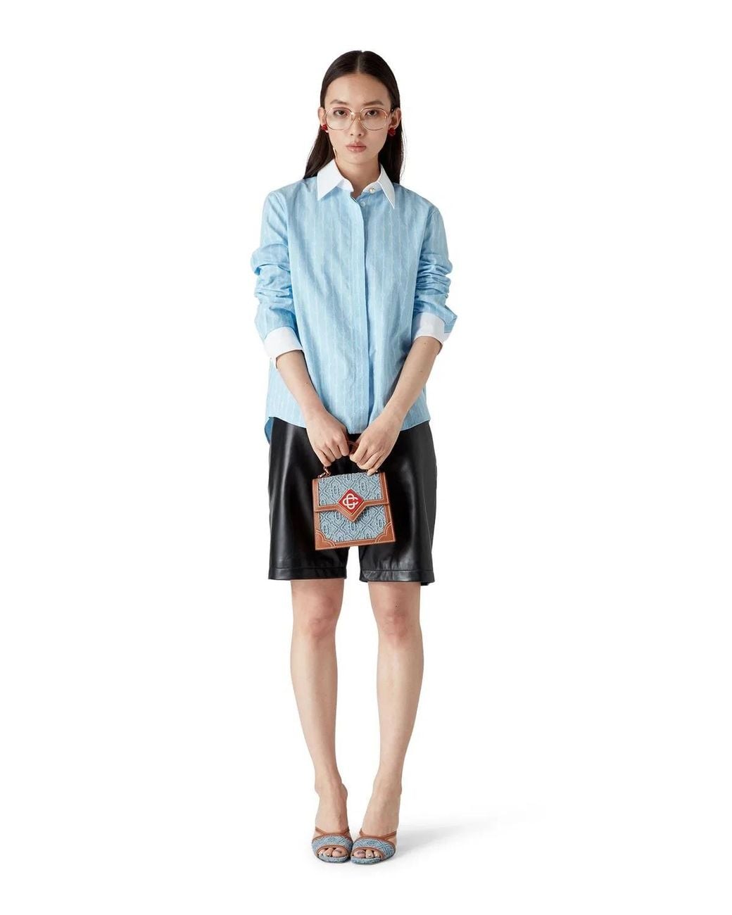 Casablanca Blue Laurel Classic Shirt