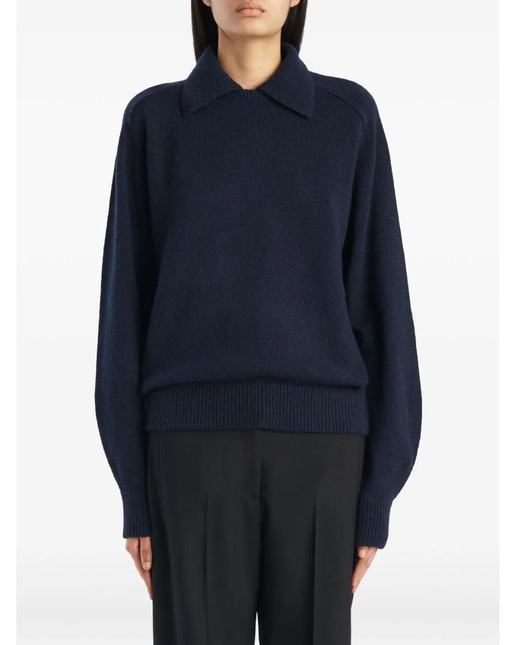 Khaite Blue Jackson Wool And Cashmere Jumper
