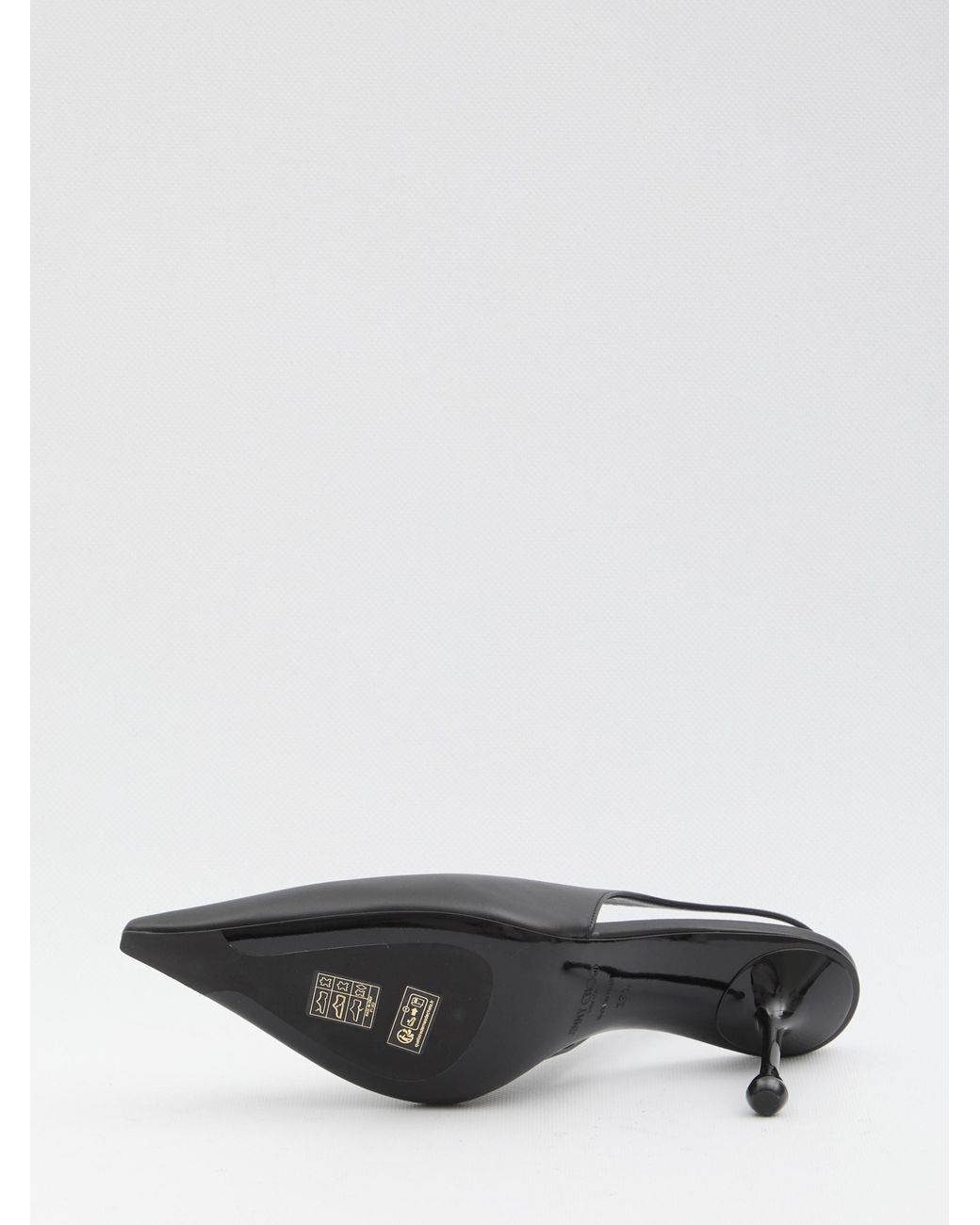 Jimmy Choo Black Isa Leather Slingback Pumps