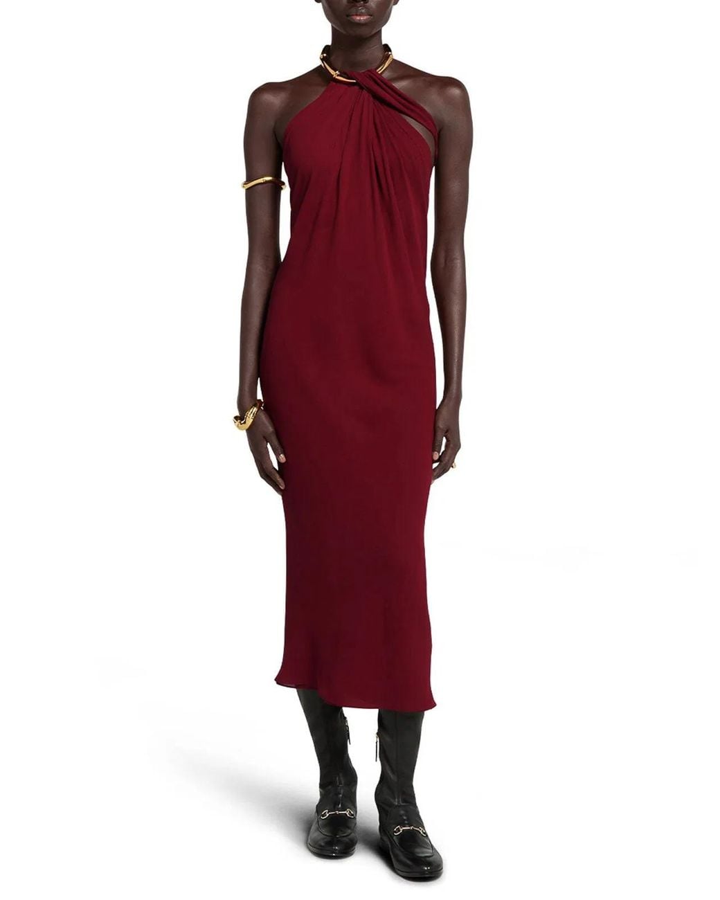 Gucci Red Silk Dress