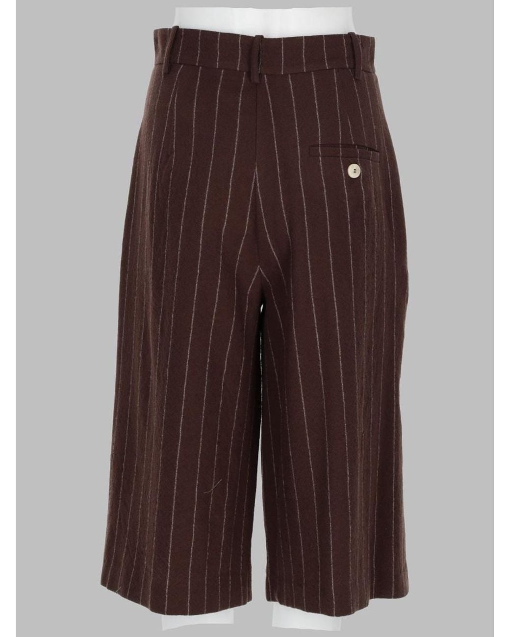 Alysi Brown Wool Shorts Virgin