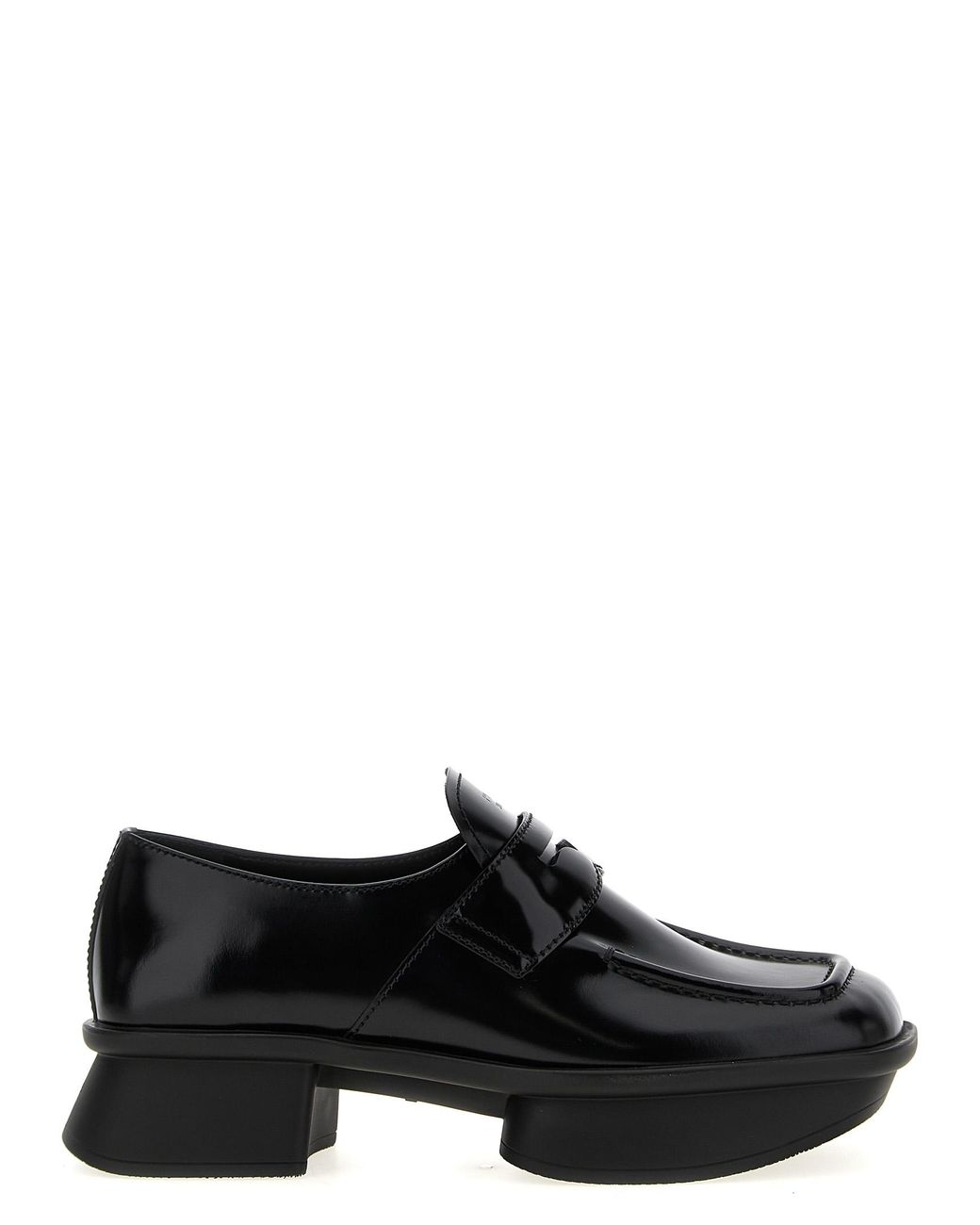 Prada Black Calfskin Slip-On Loafers