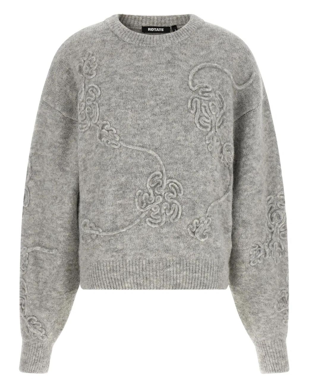 ROTATE BIRGER CHRISTENSEN Gray Rotate Birger Christensen '3D Flower' Sweater