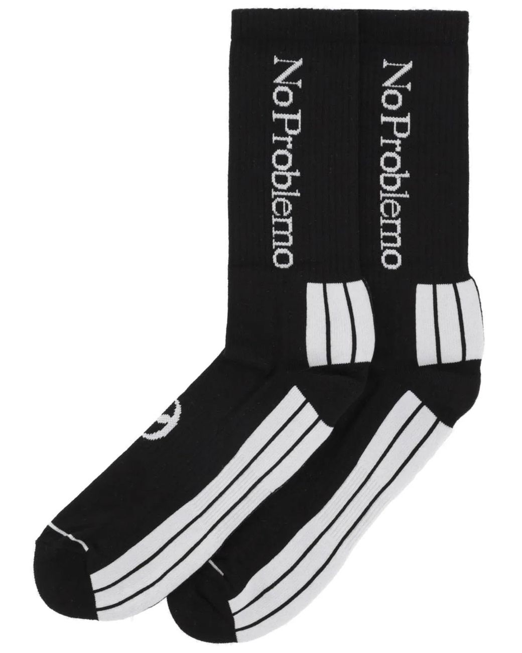 No Problemo Black Calzini Con Logo for men