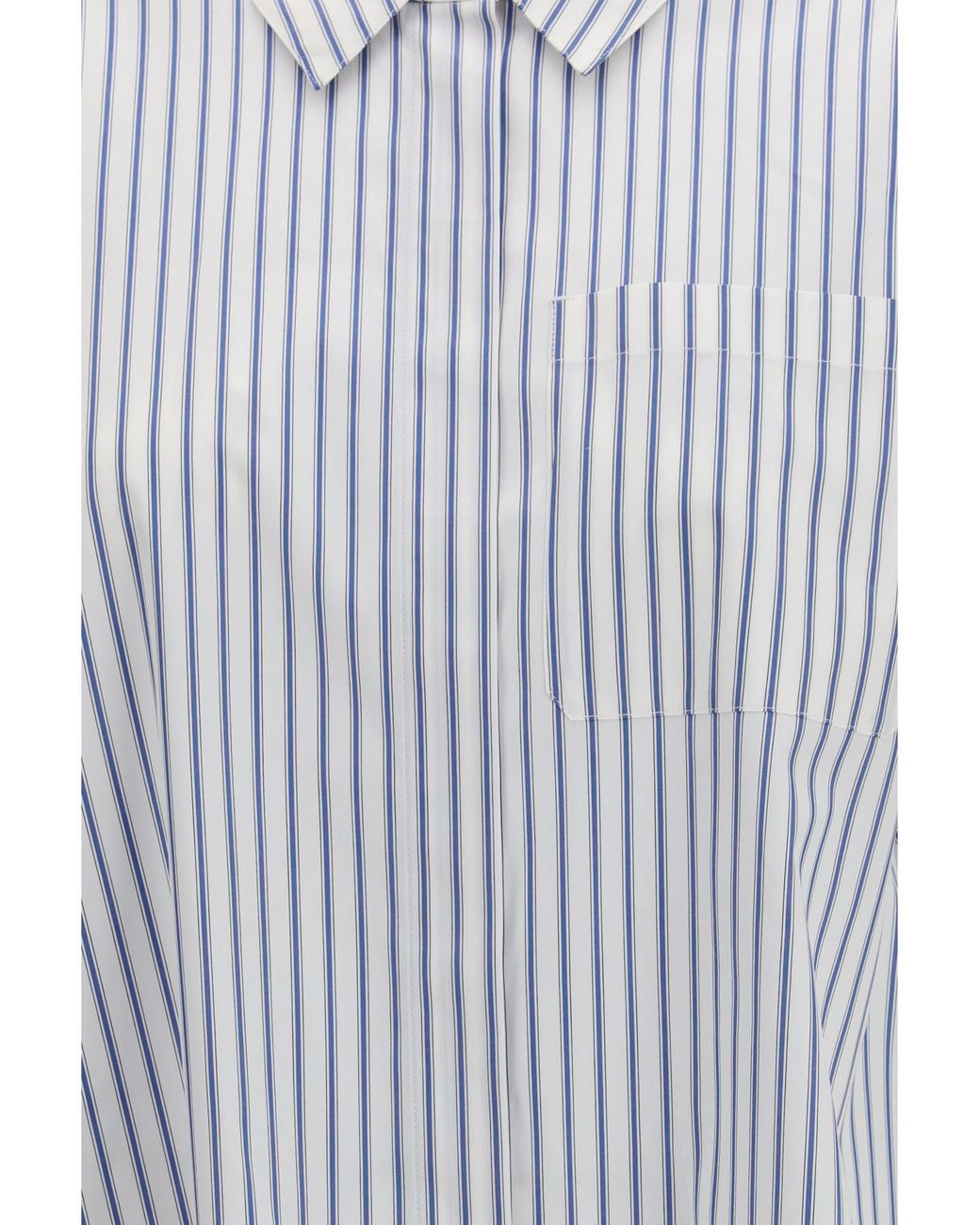 Max Mara Gray Avenue Striped Shirt Cotton Jacket