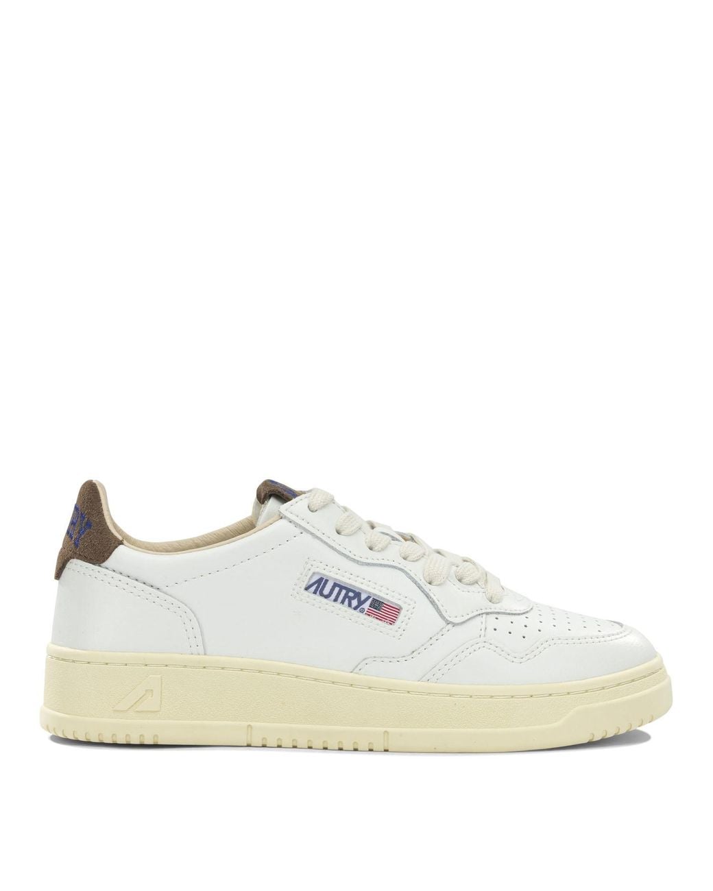 Autry White "Medalist Low" Low-Top Sneakers