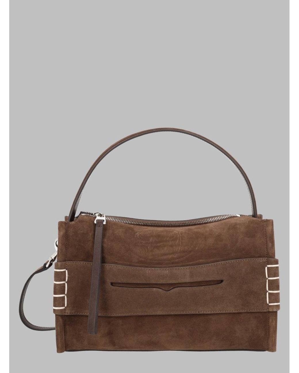 J.W. Anderson Brown Shoulder Bag Medium Loafer Leather