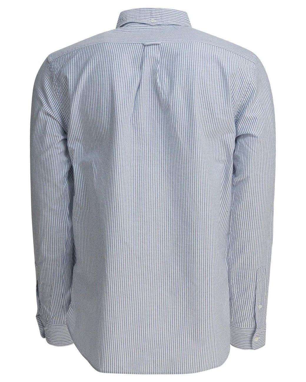 Beams Plus Blue Cotton Shirt for men