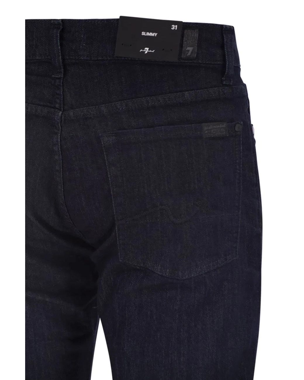 7 For All Mankind Blue Slimmy Stretch Denim Jeans for men