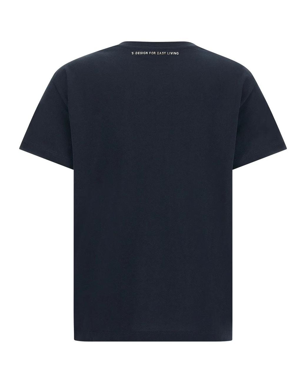 Max Mara Blue Graphic Crew Neck T-Shirt