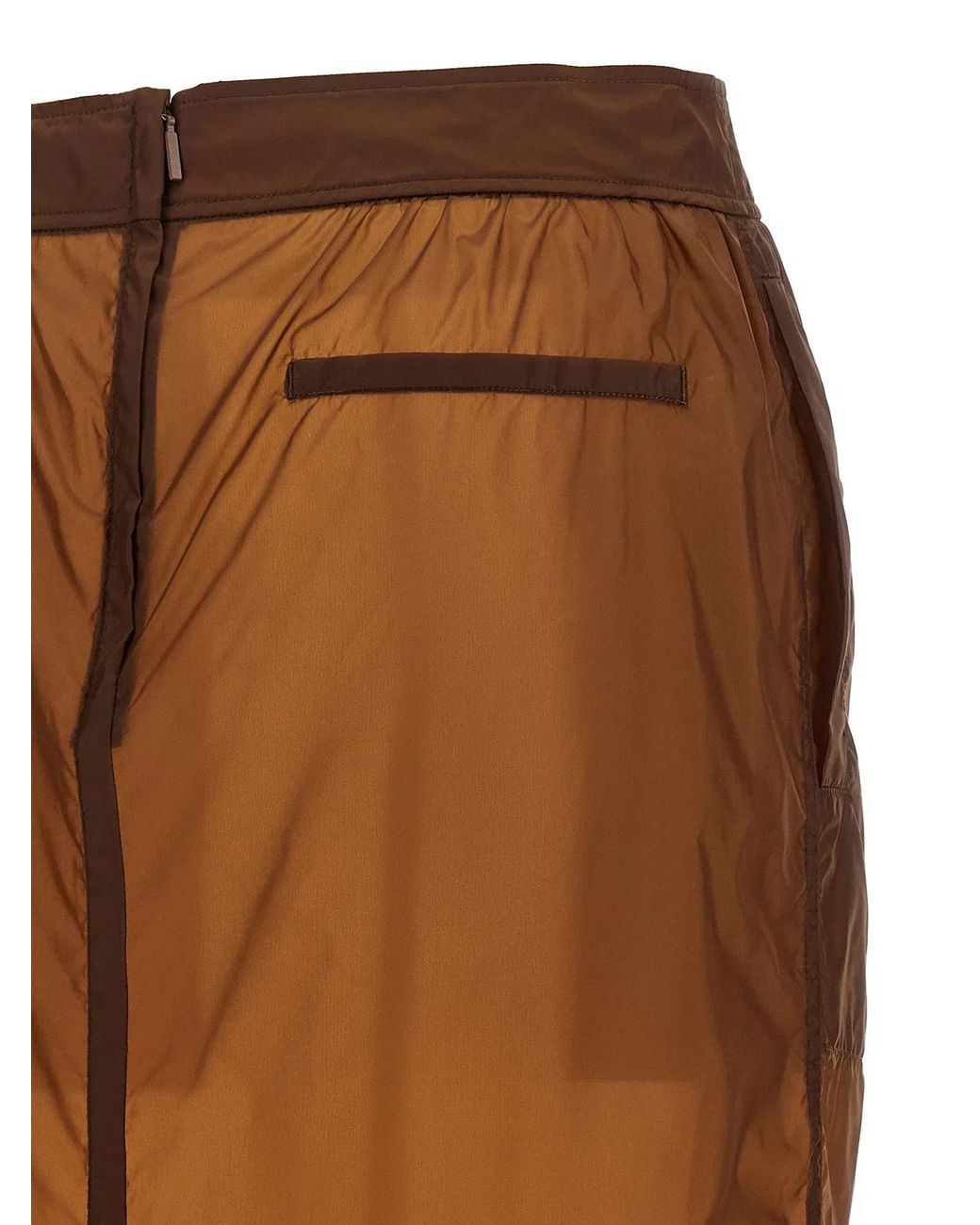 Saint Laurent Brown Nylon Skirt