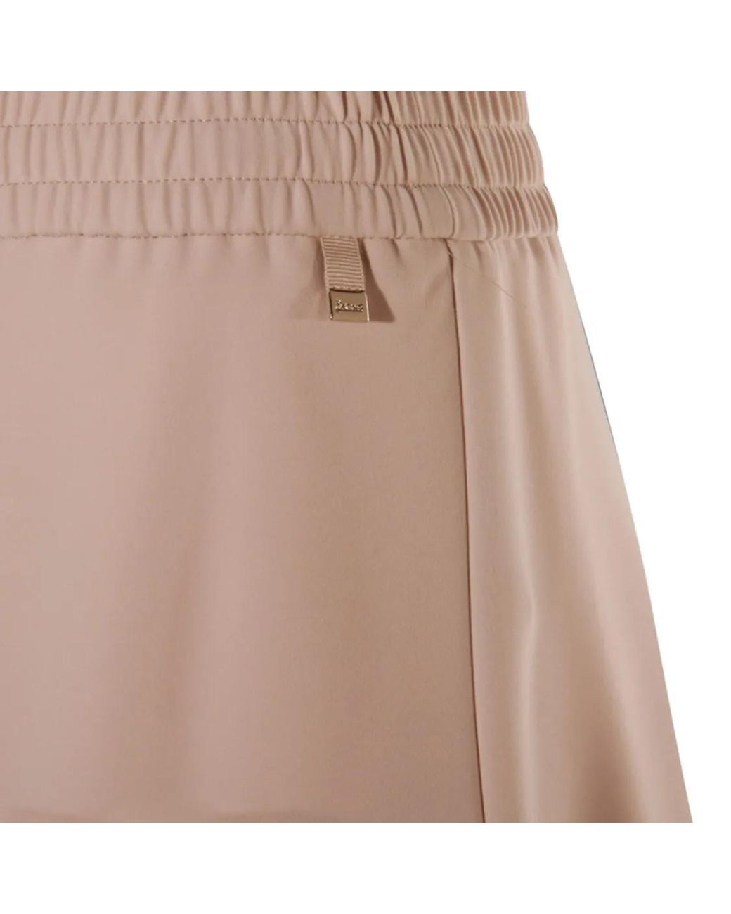 Herno Brown Flowing Skirt With Drawstring Waist