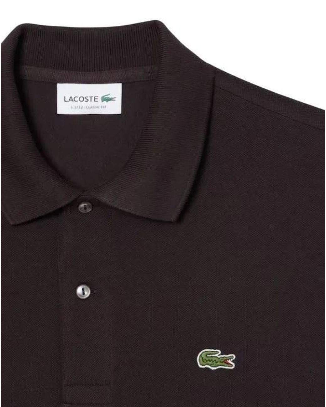 Lacoste Cotton Pique Classic Fit Polo Shirt in Black für Herren