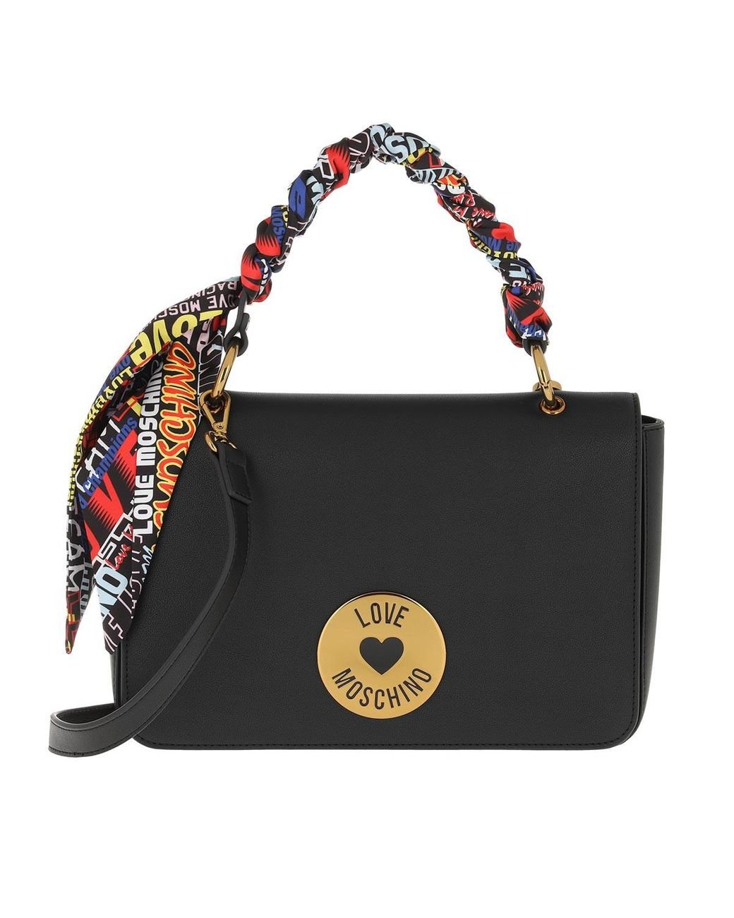 Nero Black Love Moschino Borsa Canvas E Pebble Pu W x H L 7x15x20 cm Women/’s Top-Handle Bag