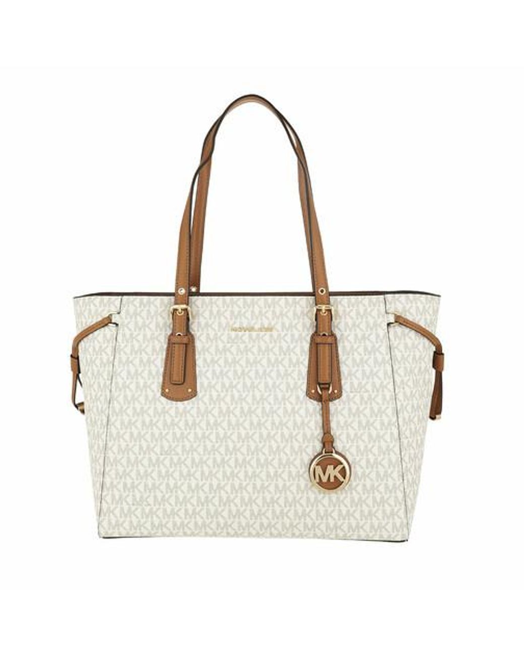 mk white tote