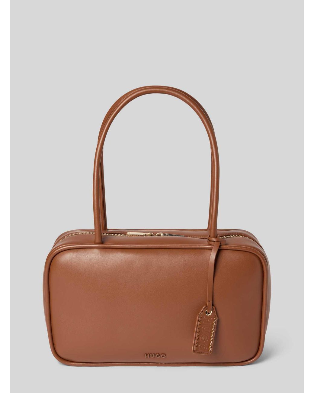 HUGO Handtas Met Leerlook Model 'Jodi_Duffle' in het Brown