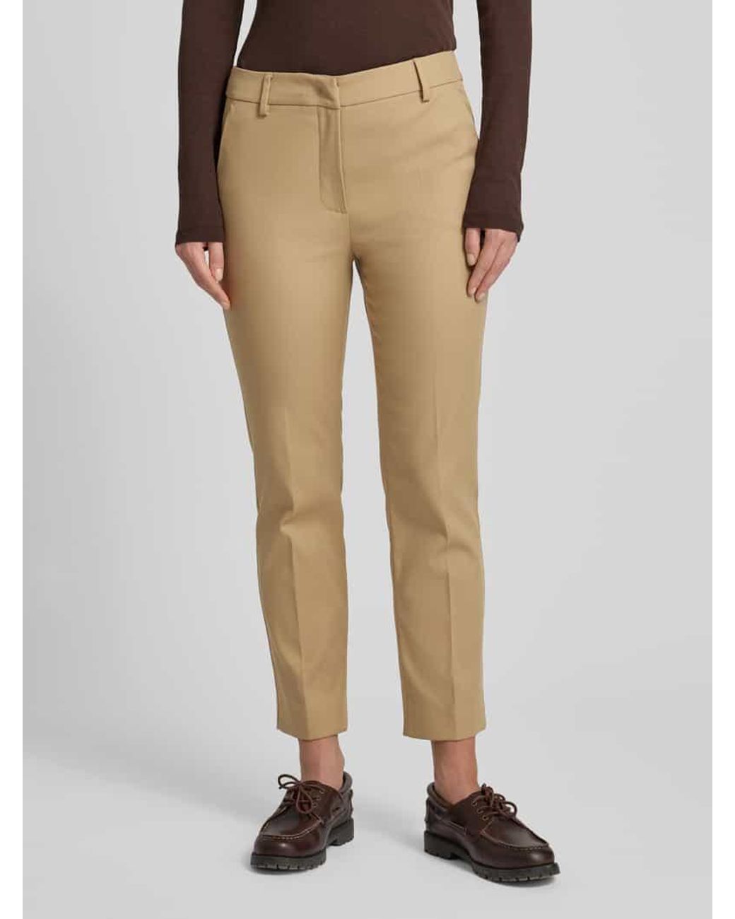 Weekend by Maxmara Natural Slim Fit Hose aus Baumwoll-Mix Modell 'VITE'