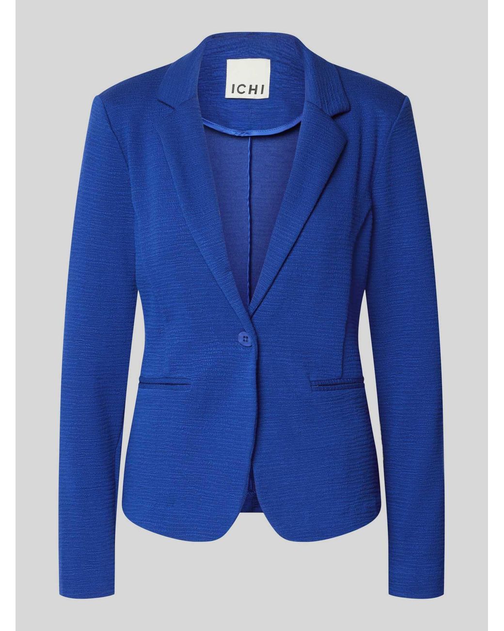 Ichi Slim Fit Blazer Van Viscosemix Model 'Kate Lumina' in het Blue