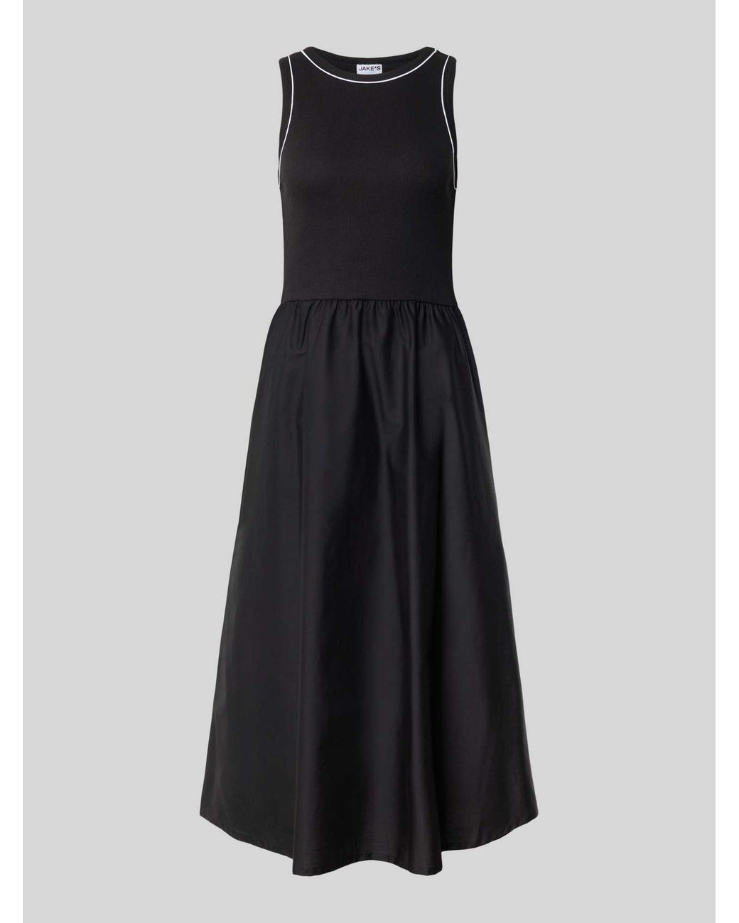 Jake*s Regular Fit Midi-Jurk Met Ronde Hals in het Blue