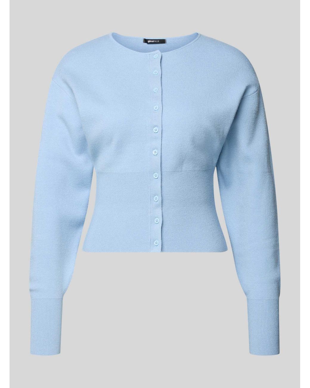 Gina Tricot Slim Fit Cardigan Van Viscosemix in het Blue