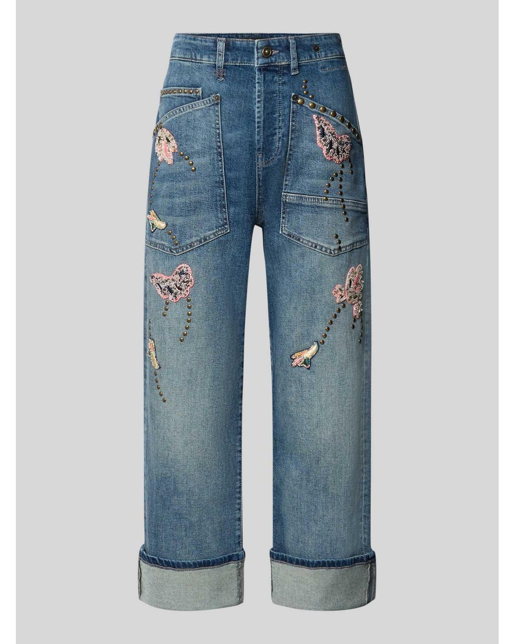 M·a·c Straight Fit Jeans in het Blue