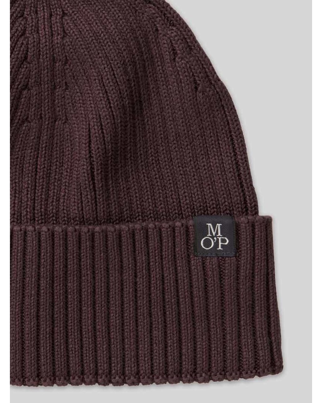 Marc O' Polo Mütze mit Label-Patch in Brown für Herren