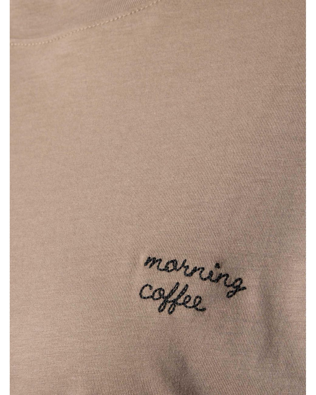 Jake*s Regular Fit T-Shirt Met Motiefstiksel in het Natural