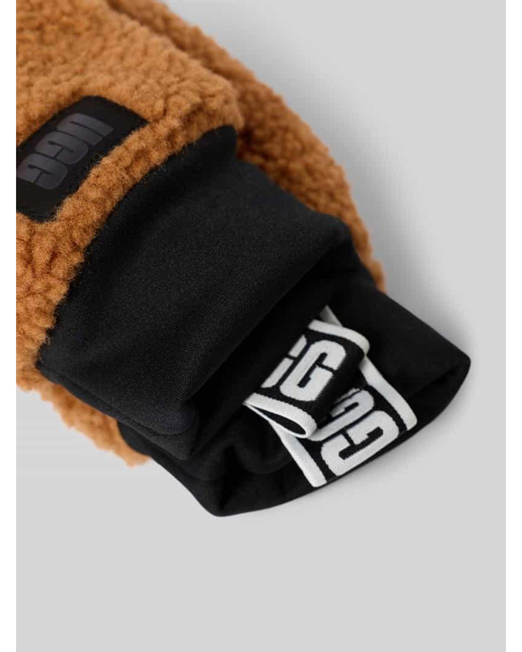 Ugg Natural Handschuhe aus Fleece mit elastischem Bund