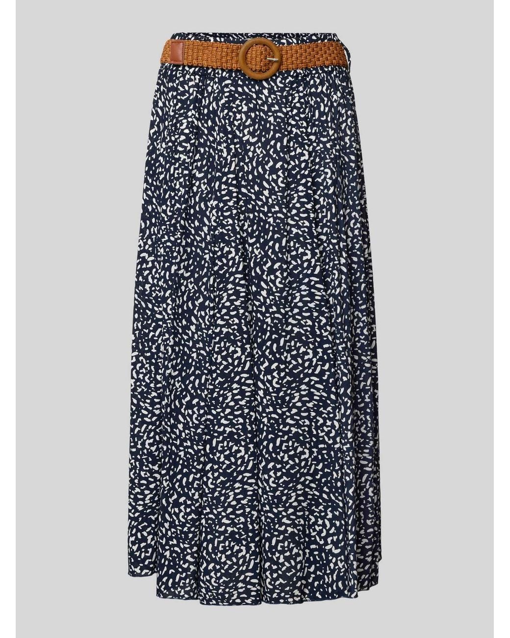 Apricot Midirok Van Pure Viscose in het Blue