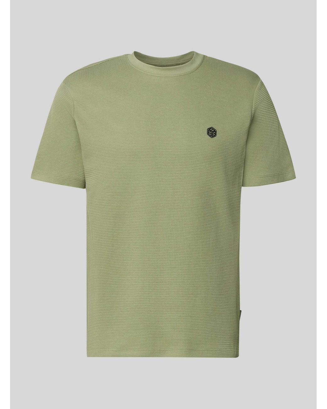 Blend T-Shirt Met Labeldetail Model 'Fillip' in het Green voor heren