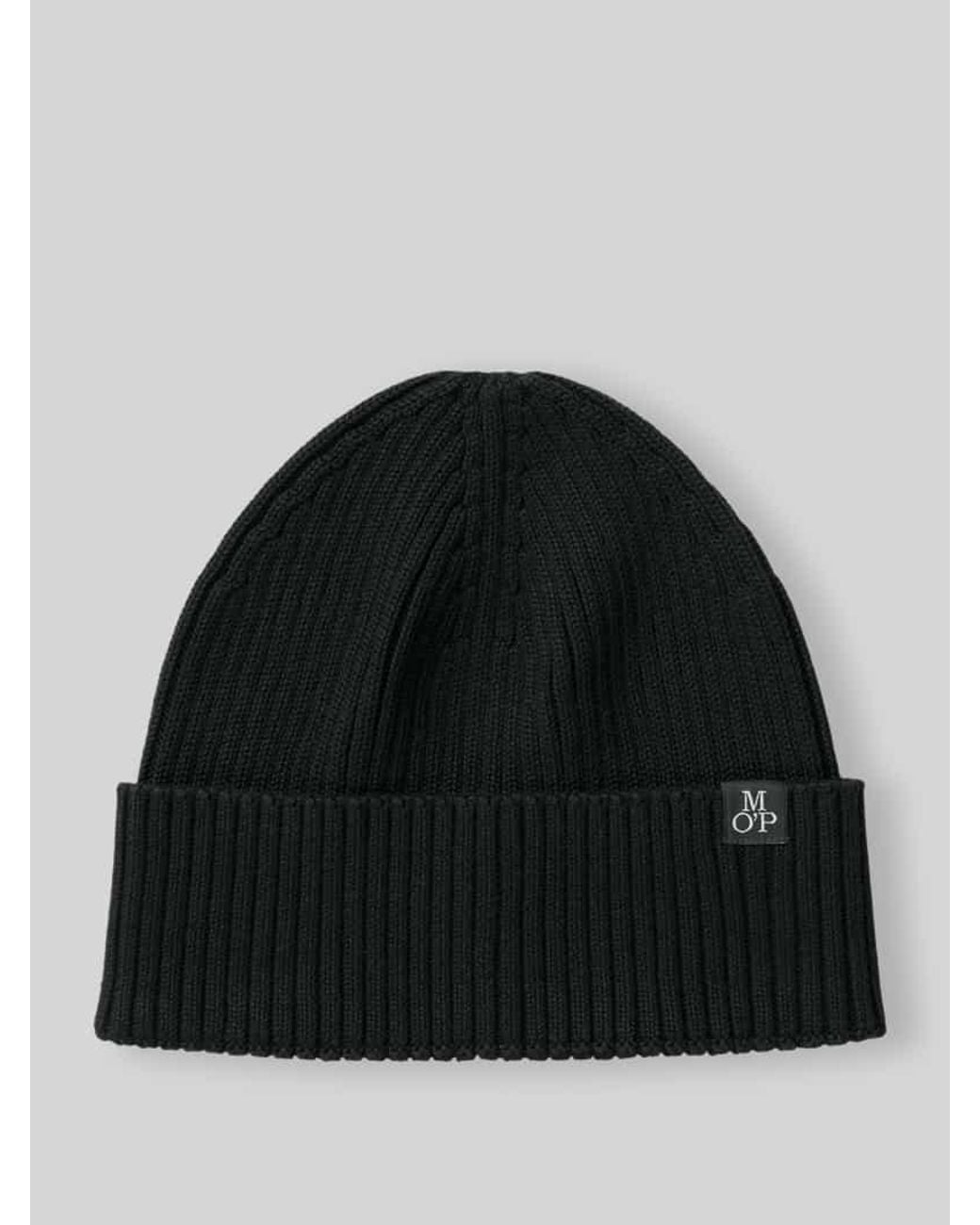 Marc O' Polo Mütze mit Label-Patch in Black für Herren