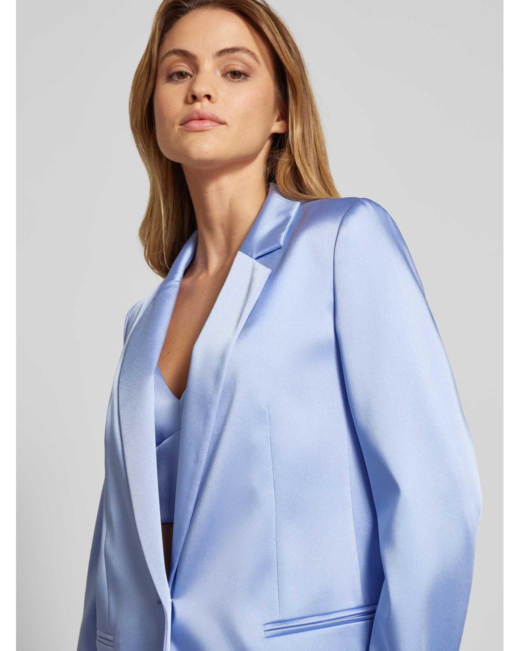 Jake*s Regular Fit Blazer Met Paspelzakken in het Blue