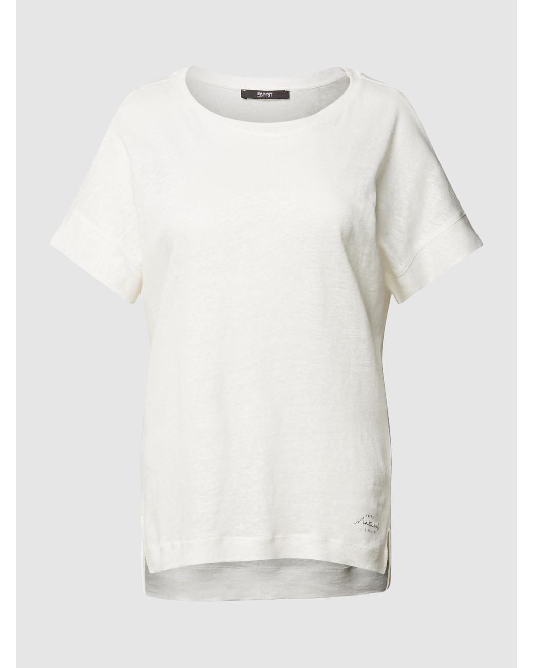 Esprit Collection T-Shirt aus reinem Leinen mit Label-Detail in Natur |  Lyst DE