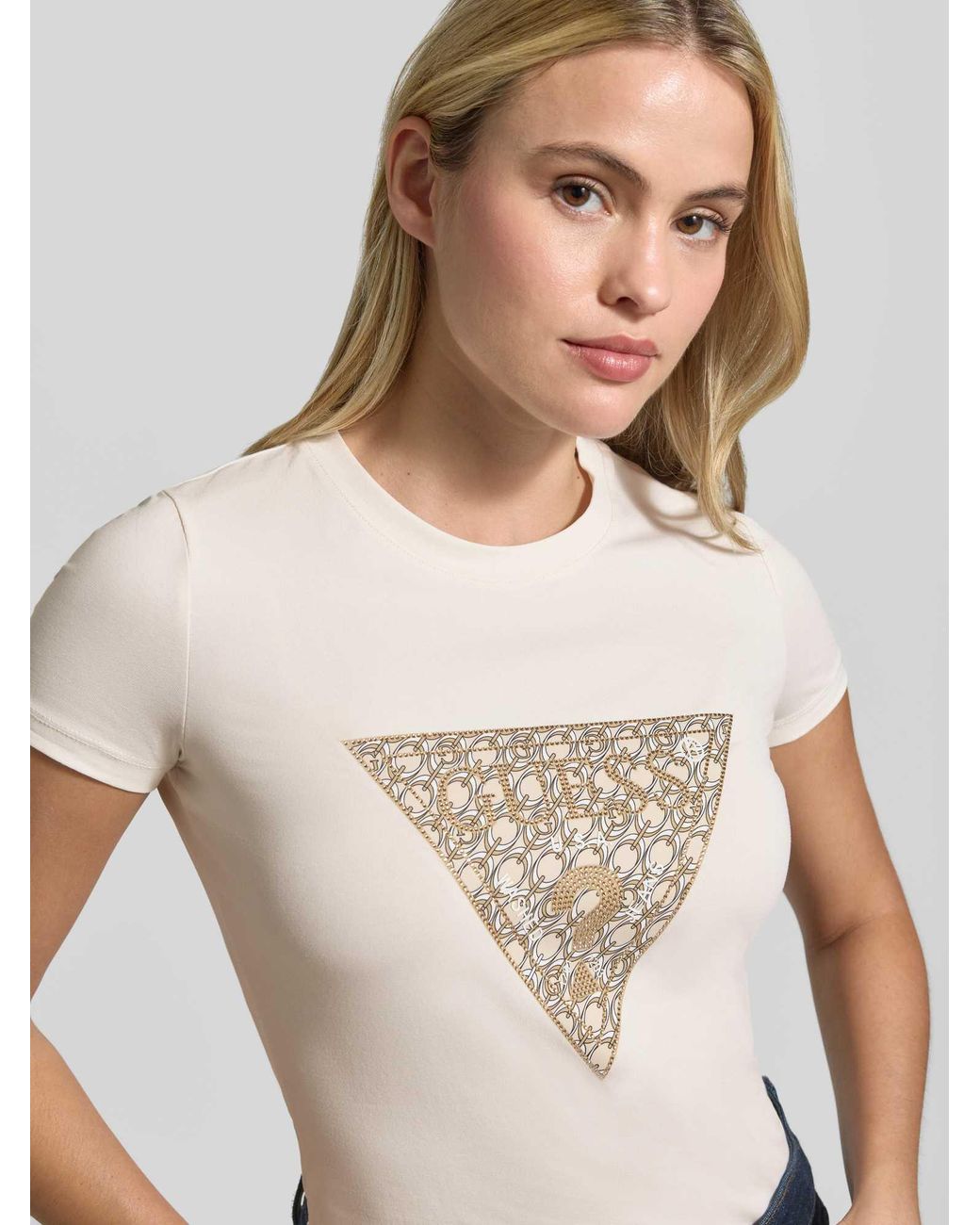 Guess T-Shirts in het Natural