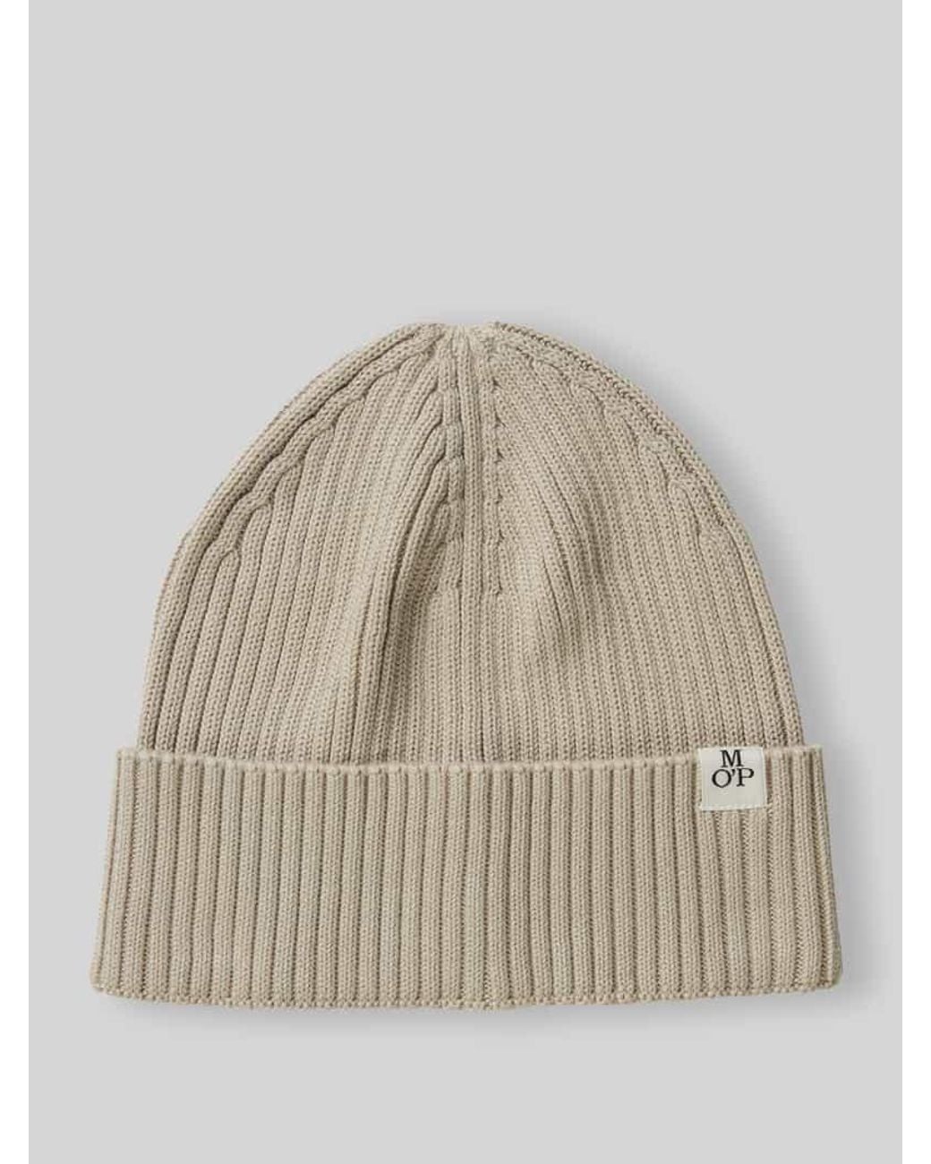 Marc O' Polo Mütze mit Label-Patch in Natural für Herren