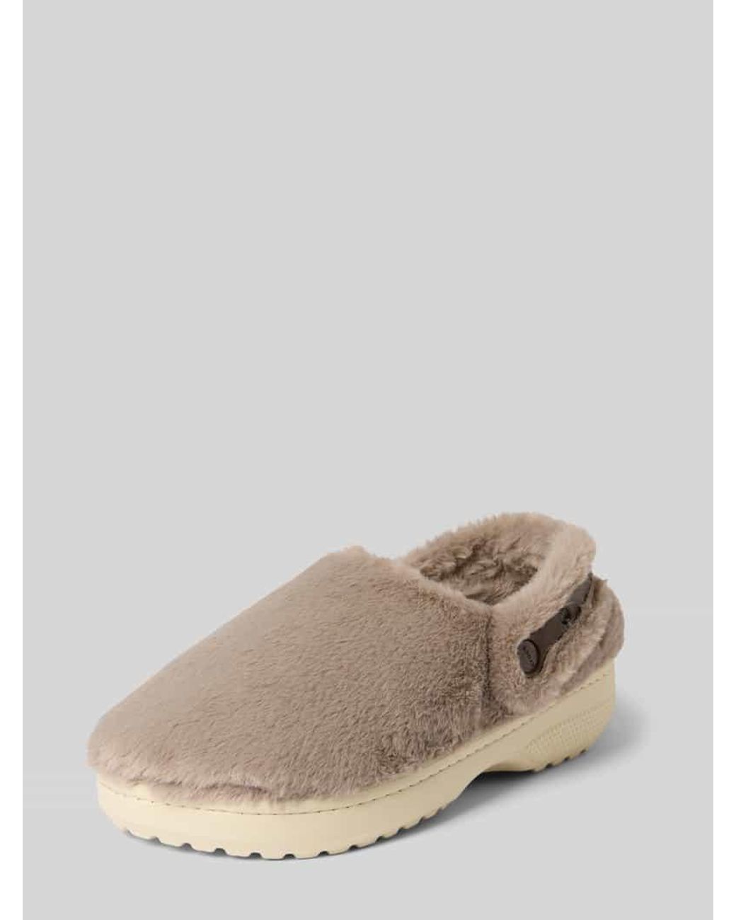 CROCSTM Natural Slides mit Kunstfell