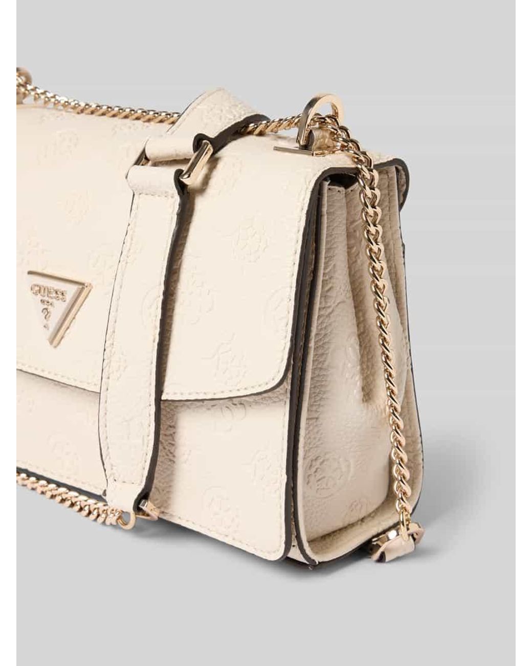 Guess Natural Handtasche mit Label-Applikation Modell 'CRESIDIA II'