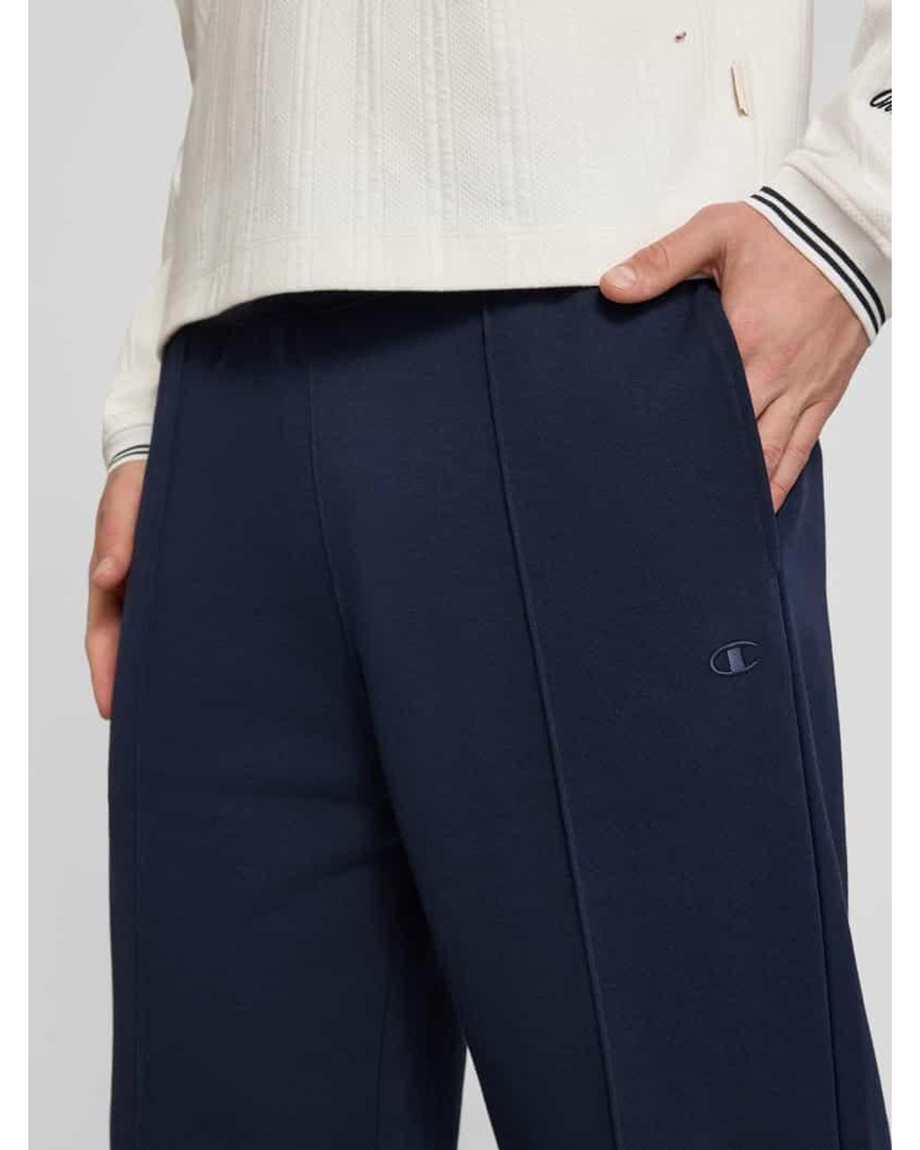 Champion Sweatpants mit Längsnähten und Label-Stitching in Blue für Herren