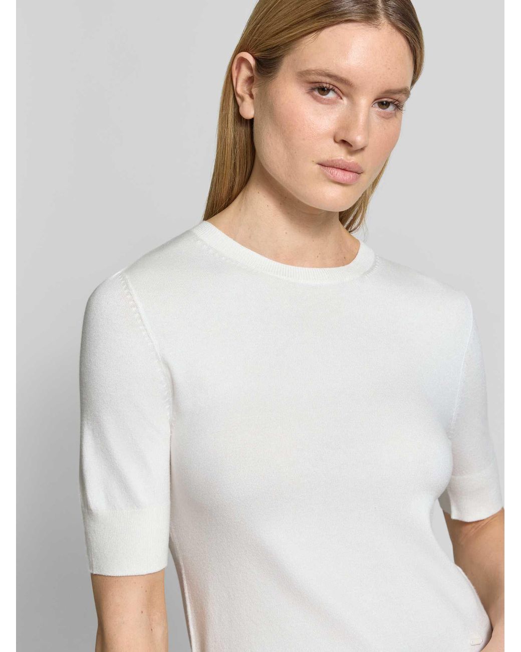 S.oliver Slim Fit T-Shirt Van Viscosemix in het White