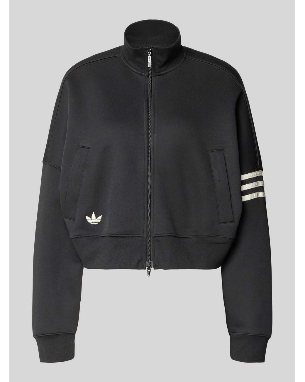 Adidas Originals Regular Fit Sweatjack Van Katoenmix in het Black