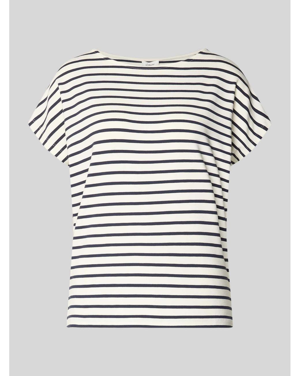 S.oliver Oversized T-Shirt Van Viscosemix in het Gray