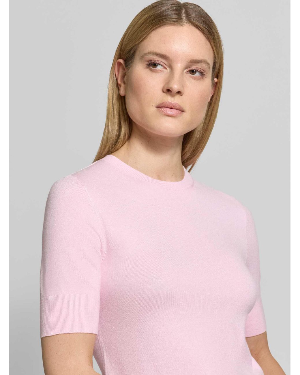 S.oliver Slim Fit T-Shirt Van Viscosemix in het Pink