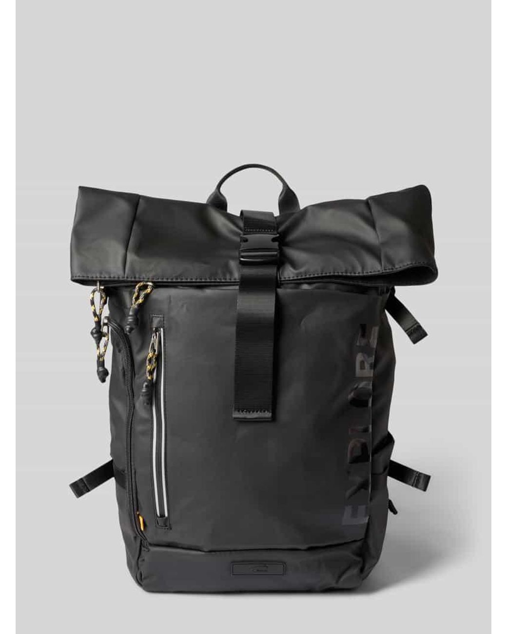 Camel Active Rucksack mit Statement-Print Modell 'EXPLORE' in Black für Herren