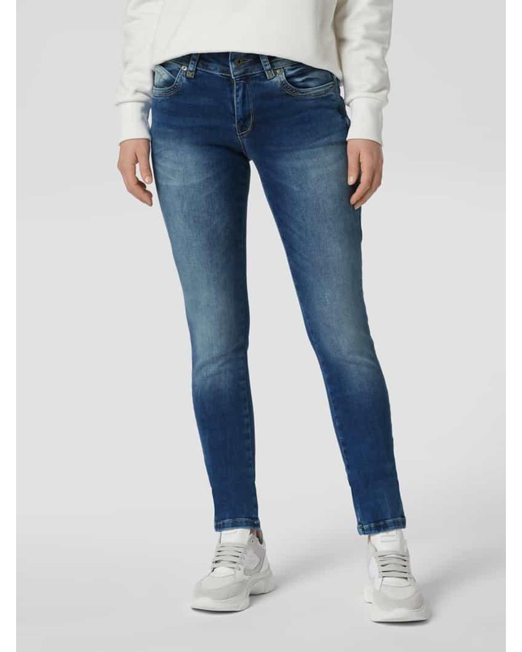 Blue Monkey Blue Slim Fit Jeans Mit Stretch-Anteil