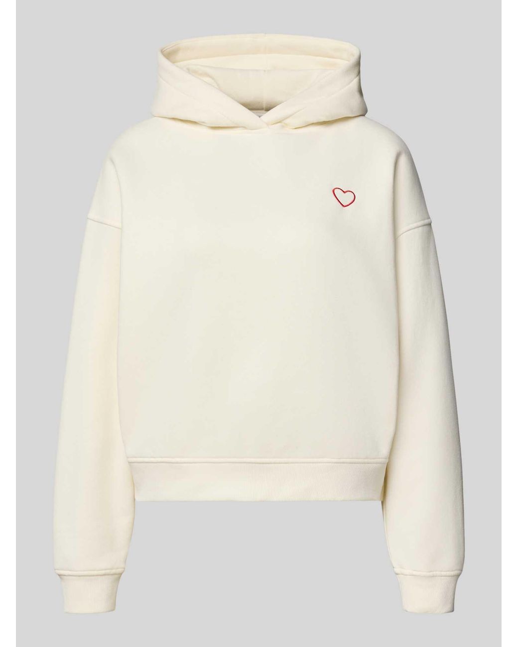 Opus Hoodie Met Stitching Model 'Galentine' in het Natural