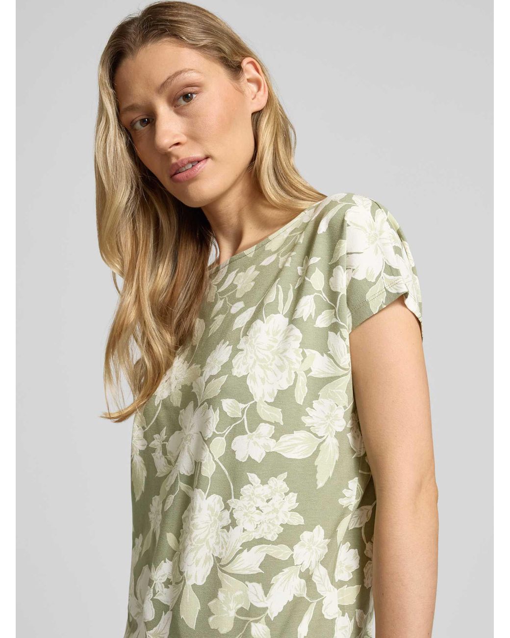 S.oliver Loose Fit T-Shirt Van Viscosemix in het Metallic