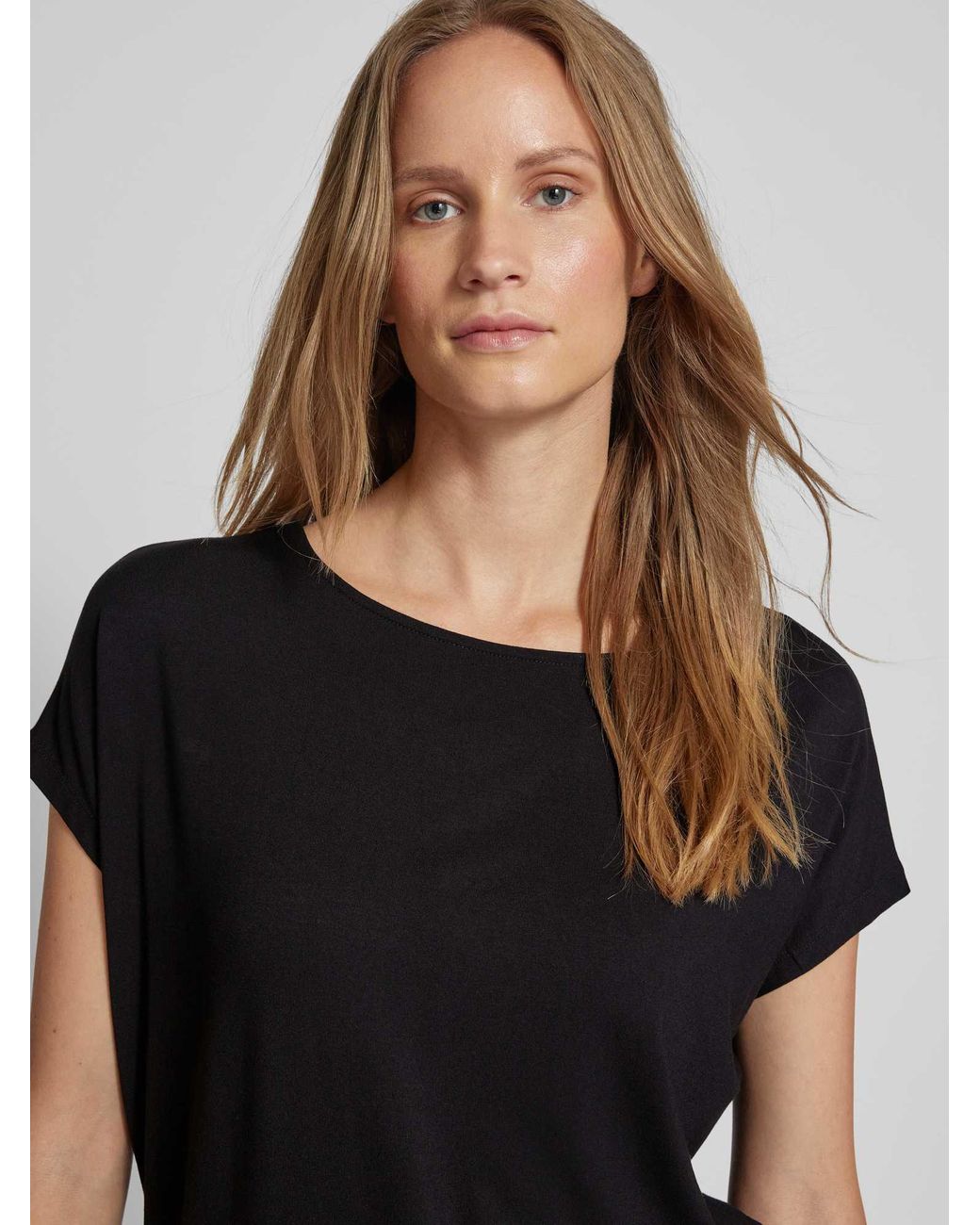 S.oliver T-Shirt Van Viscosemix Met Ronde Halsuitsnijding in het Black