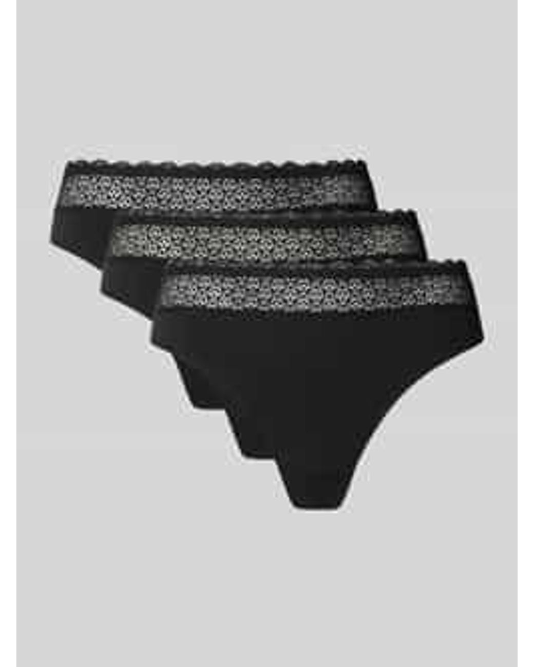 Triumph String Met Kantgarnering in het Black