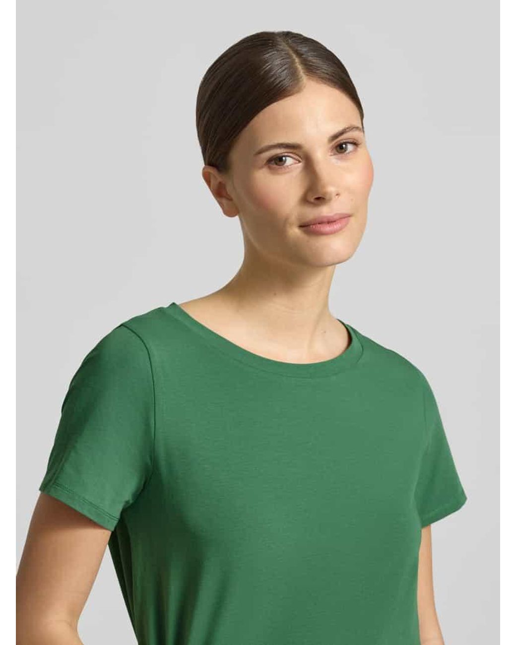 Weekend by Maxmara Green Regular Fit T-Shirt aus Baumwoll-Mix Modell 'MULTIF'
